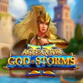 Age Of The Gods: God Of Storms 2 online game logo by Playtech on vipzinocasinoo.nl