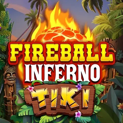 Fireball Inferno Tiki casino game by NetEnt – featured logo at Vipzino Casino